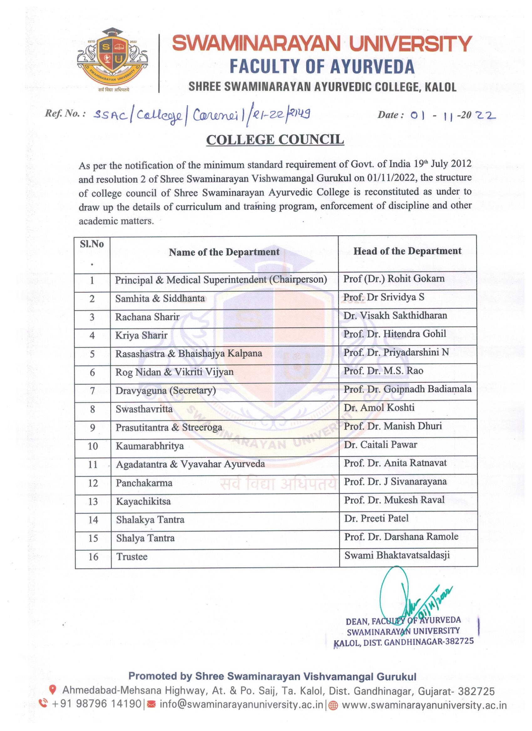 College Council
